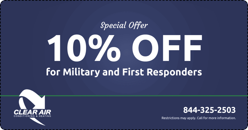 Special Offer for 10% OFF for Military and First Responders. Restrictions may apply. Call for more information. 844-325-2503.